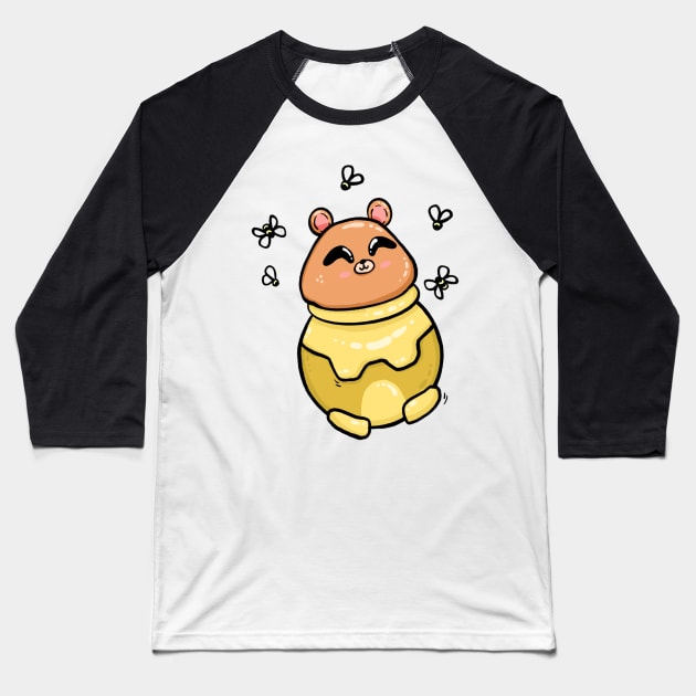 Kawaii Honey Pot Bear Baseball T-Shirt by Jonathan Wightman